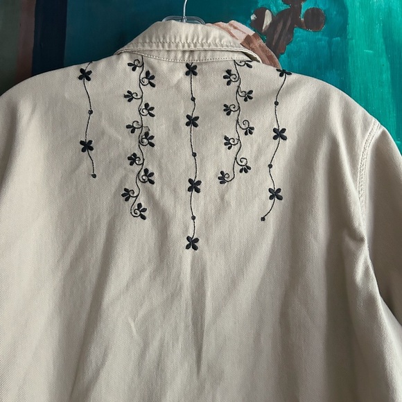 Y2K Floral Embroidered Women's Jacket Medium One Size - Picture 14 of 16